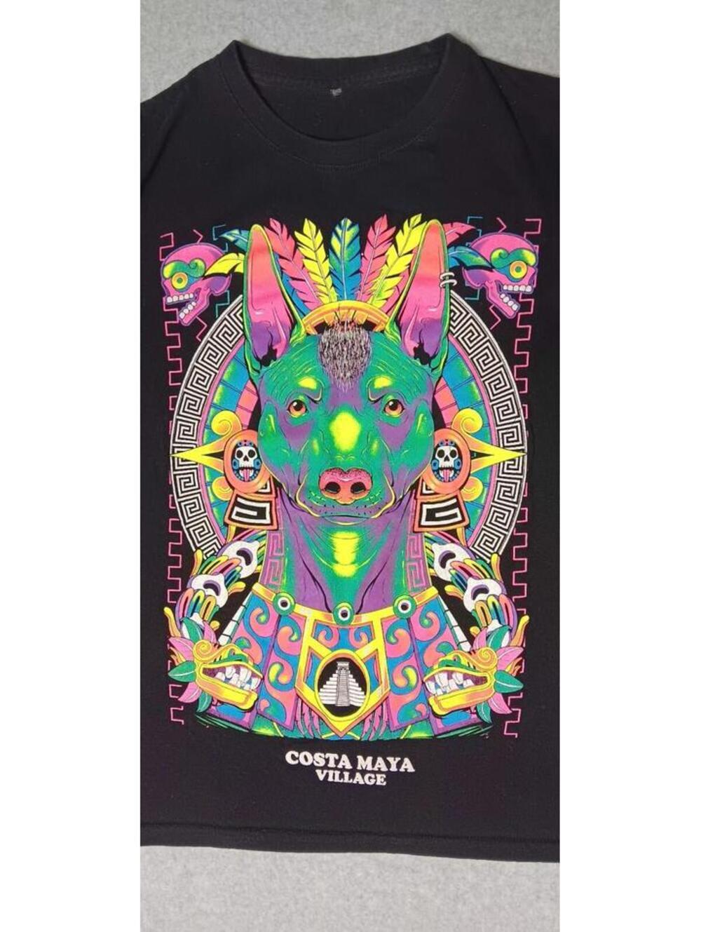Costa Maya Village Xoloitecuitle Mexican Aztec Dog Unisex Small Short Sleeve... - Picture 7 of 8